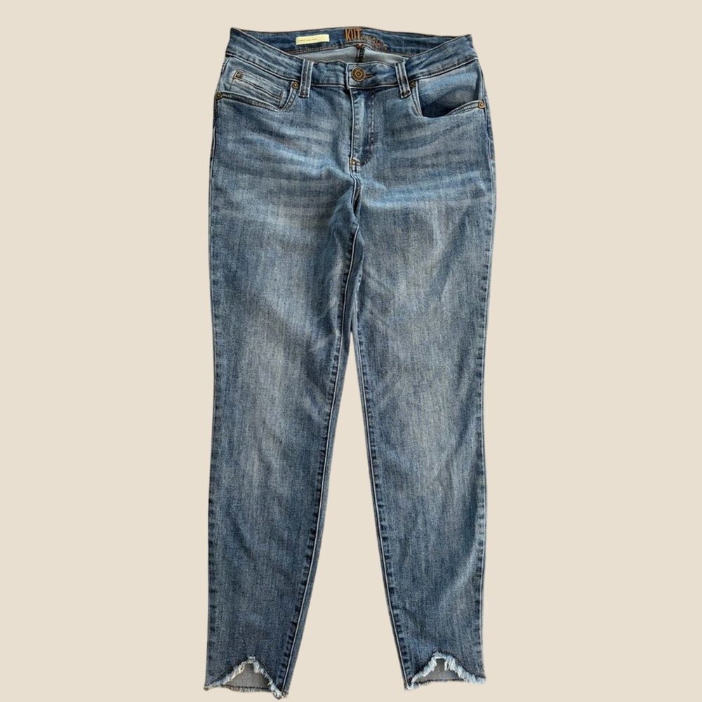 KUT from the Kloth Carlo Ankle Skinny Jeans Size 8 Frayed Accent Hem